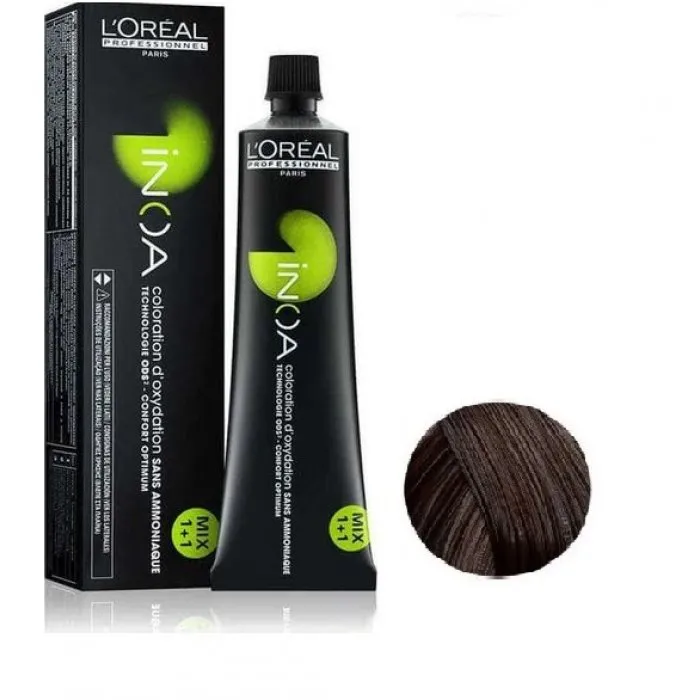 Βαφή Μαλλιών L΄Oreal Inoa 3.0 Καστανό Σκούρο Ενισχυμένο - 60ml