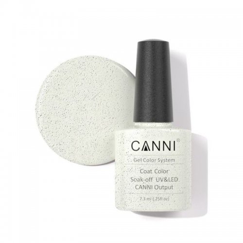 Canni Gel Color System 005 Light Silver Sequins 7.3ml-ημιμόνιμο βερνίκι