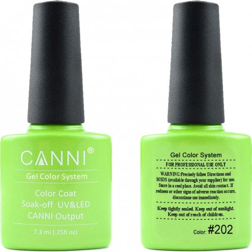 Canni Gel Color System  202 Light Green Mother Of Pearl 7.3ml