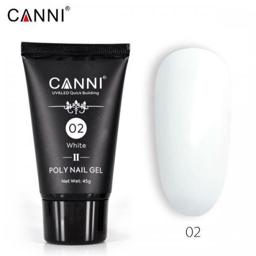 Canni Poly Nail Gel 02 White 45gr