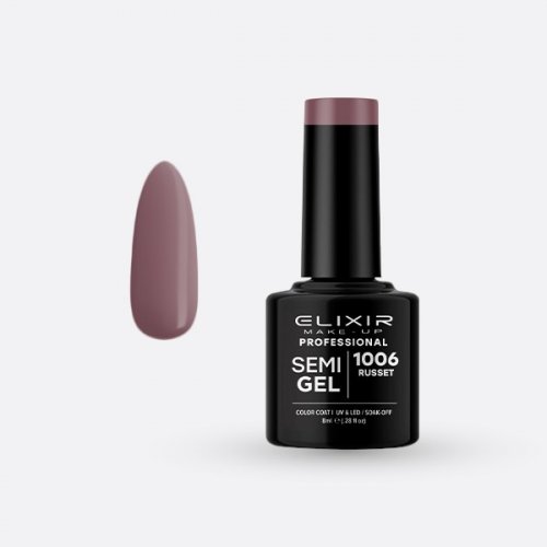 Elixir Make Up Semigel Color Coat Soak Off 1006 Russet 8ml
