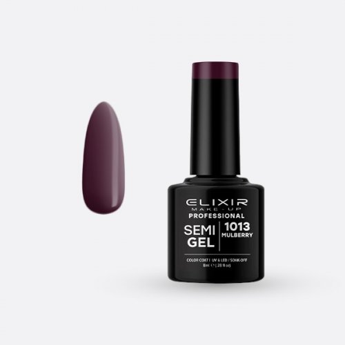 Elixir Make Up Semigel Color Coat Soak Off 1013 Mulberry 8ml