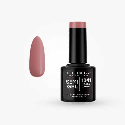 Elixir Make Up Semigel Color Coat Soak Off 1341 - Faded Tawny 8ml