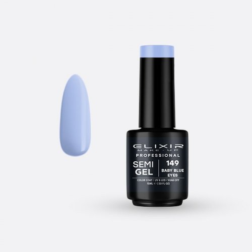 Elixir Make Up Semigel Color Coat Soak Off 149 Baby Blue Eyes 15ml