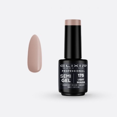 Elixir Make Up Semigel Color Coat Soak Off 175 Light Beaver 15ml