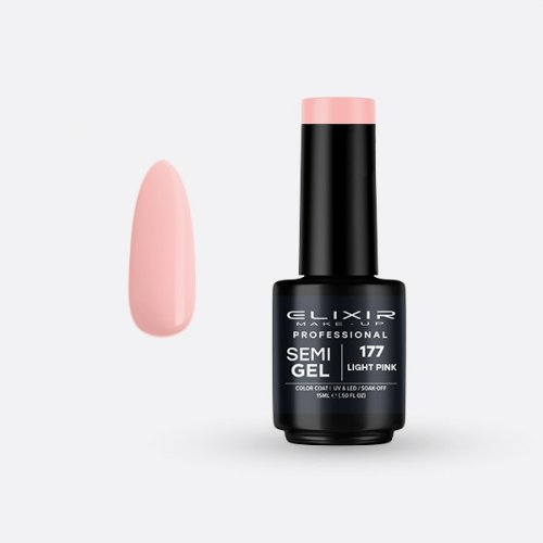 Elixir Make Up Semigel Color Coat Soak Off 177 Light Pink 15ml