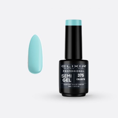 Elixir Make Up Semigel Color Coat Soak Off 375 Celeste 15ml