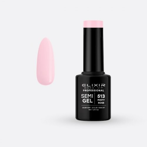 Elixir Make Up Semigel Color Coat Soak Off 513 Misty Rose 5ml