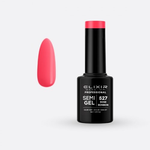 Elixir Make Up Semigel Color Coat Soak Off 527 Rose Bonbon 5ml
