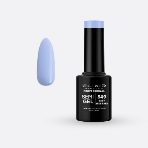 Elixir Make Up Semigel Color Coat Soak Off 549 Baby Blue Eyes 5ml