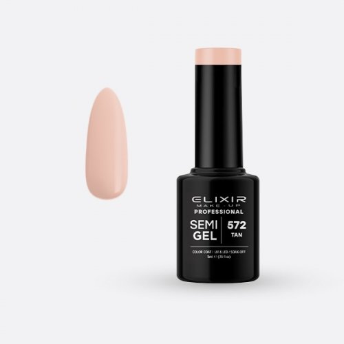 Elixir Make Up Semigel Color Coat Soak Off 572 Tan 5ml