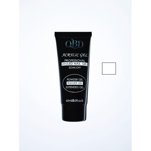 QBD Acrylic Gel UV/LED Nail Gel – Soak Off 60ml 02 White