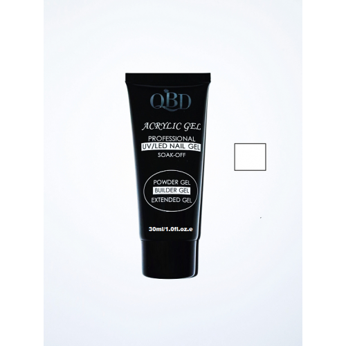 QBD Acrylic Gel UV/LED Nail Gel – Soak Off 30ml 02 White