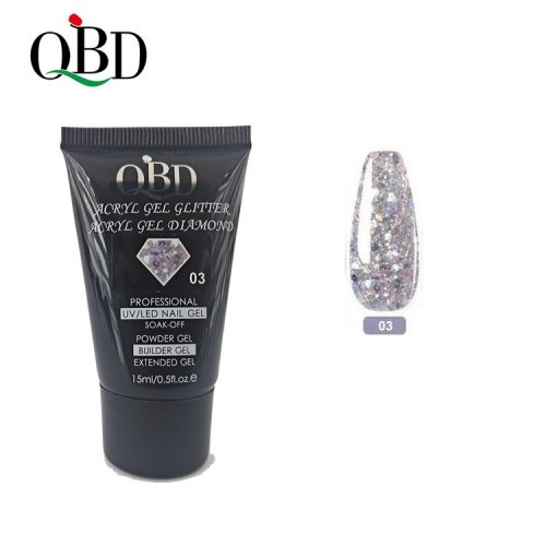 QBD Acryl Glitter Gel Diamond 15ml 03