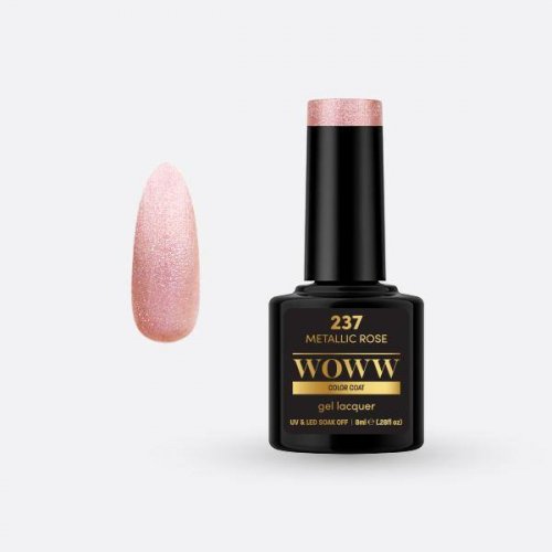 Ημιμόνιμο Βερνίκι Woww Cosmetics 8ml  Metallic Rose - 237