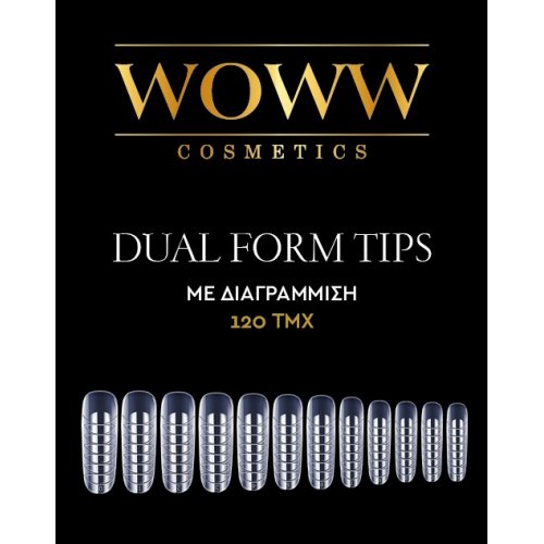 Dual Form Tips Woww Cosmetics με Διαγράμμιση 120τεμ 