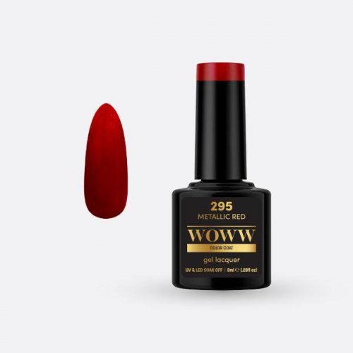 Ημιμόνιμο Βερνίκι Woww Cosmetics 8ml  Metallic Red - 295