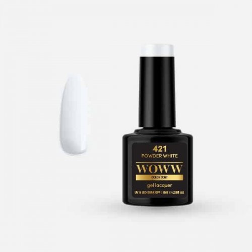 Ημιμόνιμο Βερνίκι Woww Cosmetics 8ml  Powder  White - 421