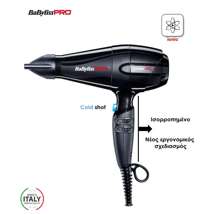 Babyliss Pro BAB6970IE Caruso HQ Ionic Black 2400W