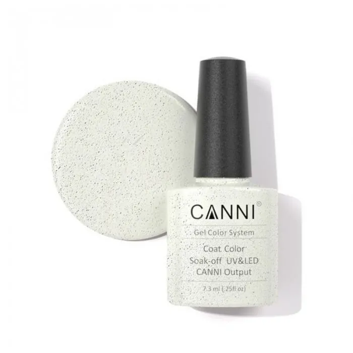 Canni Gel Color System 005 Light Silver Sequins 7.3ml-ημιμόνιμο βερνίκι