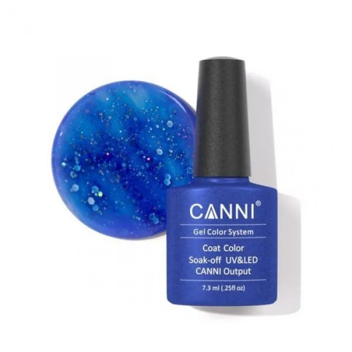 Canni Gel Color System 185 Blue Glitter 7.3ml