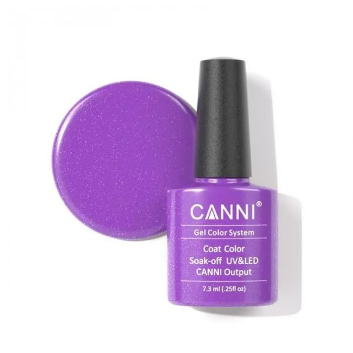 Canni Gel Color System 189 Lilac with Glitter 7.3ml-ημιμόνιμο βερνίκι