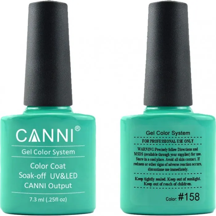 Canni Gel Color System 158 Green Sea 7.3ml-ημιμόνιμο βερνίκι