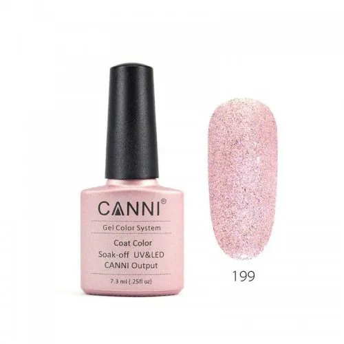 Canni Gel Color System 199 Shiny Sweetheart Glitter 7.3ml