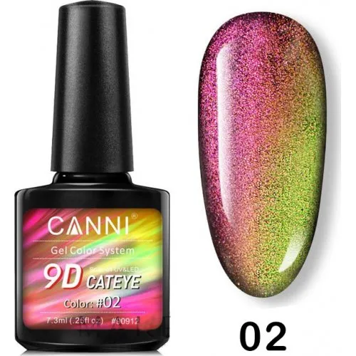 Canni Gel Color System 9D Cateye 02 7.3ml-ημιμόνιμο βερνίκι