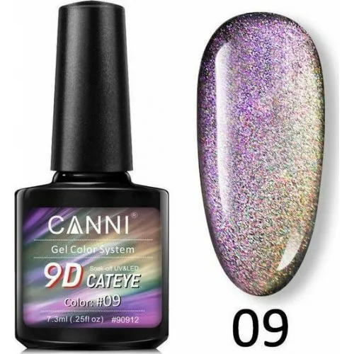 Canni Gel Color System 9D Cateye 09 7.3ml-ημιμόνιμο βερνίκι