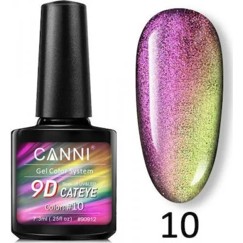 Canni Gel Color System 9D Cateye 10 7.3ml-ημιμόνιμο βερνίκι