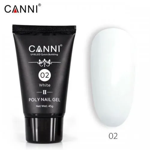 Canni Poly Nail Gel 02 White 45gr