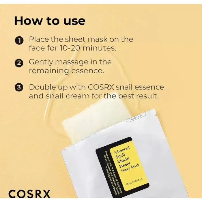 Cosrx Advanced Snail Mucin Power Essence Μάσκα Προσώπου για Θρέψη 25ml
