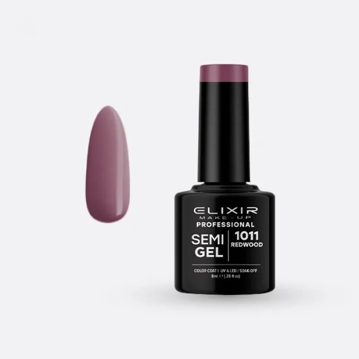 Elixir Make Up Semigel Color Coat Soak Off 1011 Redwood 8ml