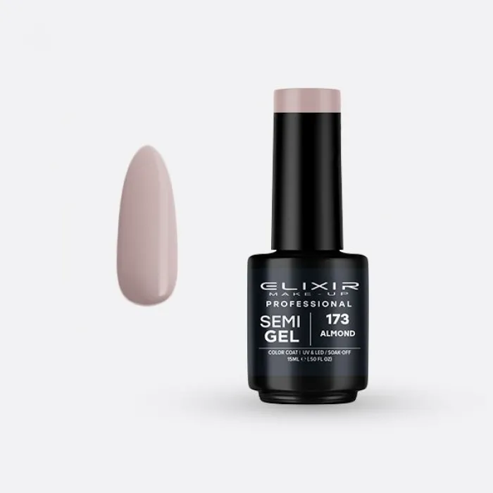 Elixir Make Up Semigel Color Coat Soak Off 173 Almond 15ml