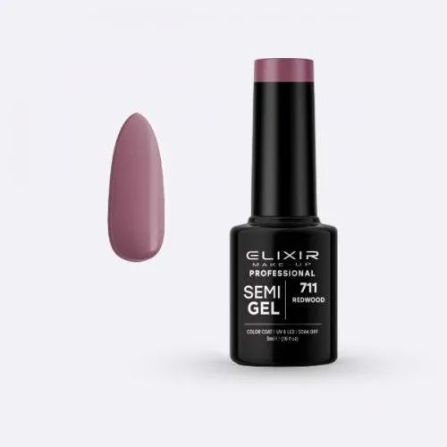 Elixir Make Up Semigel Color Coat Soak Off 711 Redwood 5ml