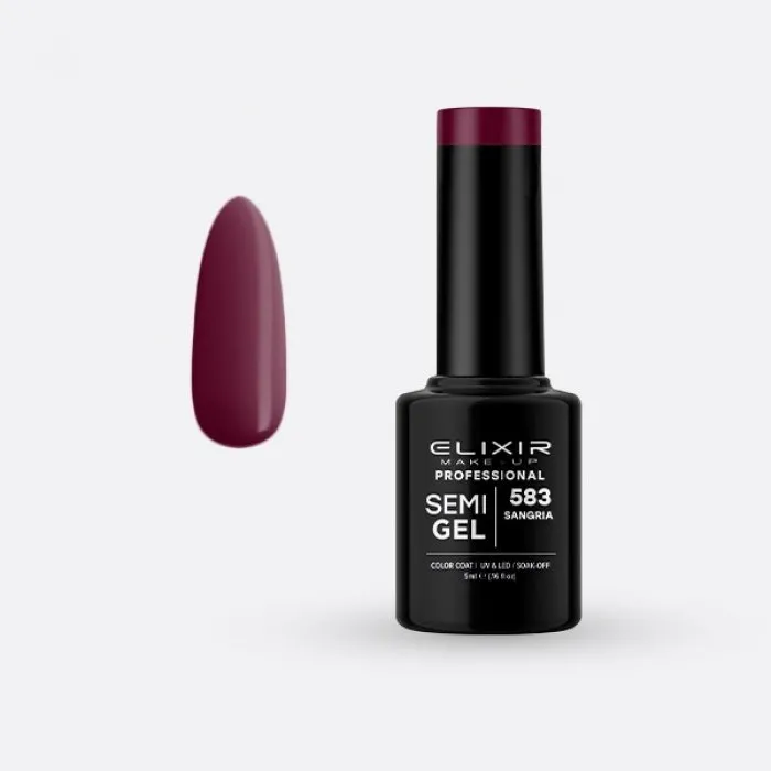Elixir Make Up Semigel Color Coat Soak Off 583 Sangria 5ml