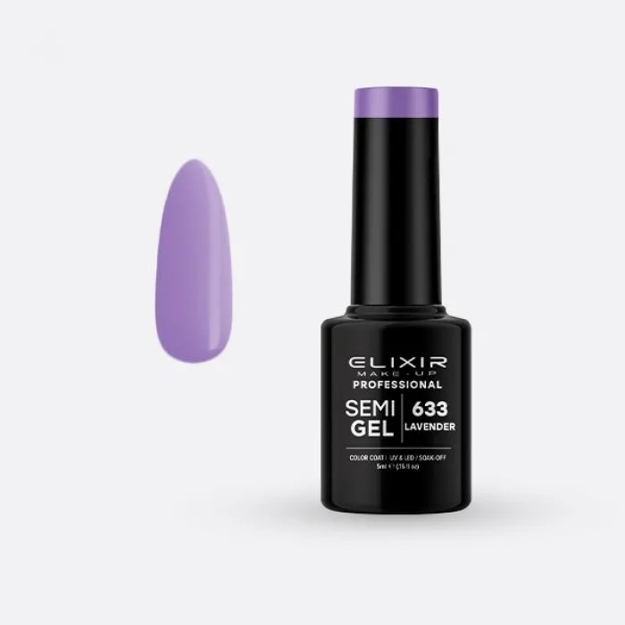 Elixir Make Up Semigel Color Coat Soak Off 633 Levander 5ml