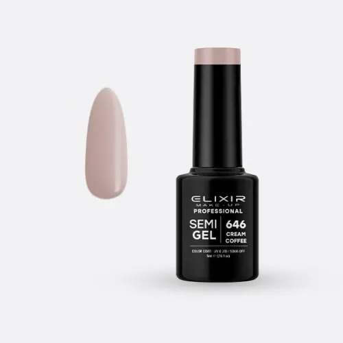 Elixir Make Up Semigel Color Coat Soak Off 646 Cream Coffee 5ml
