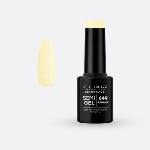 Elixir Make Up Semigel Color Coat Soak Off 649 Banana 5ml