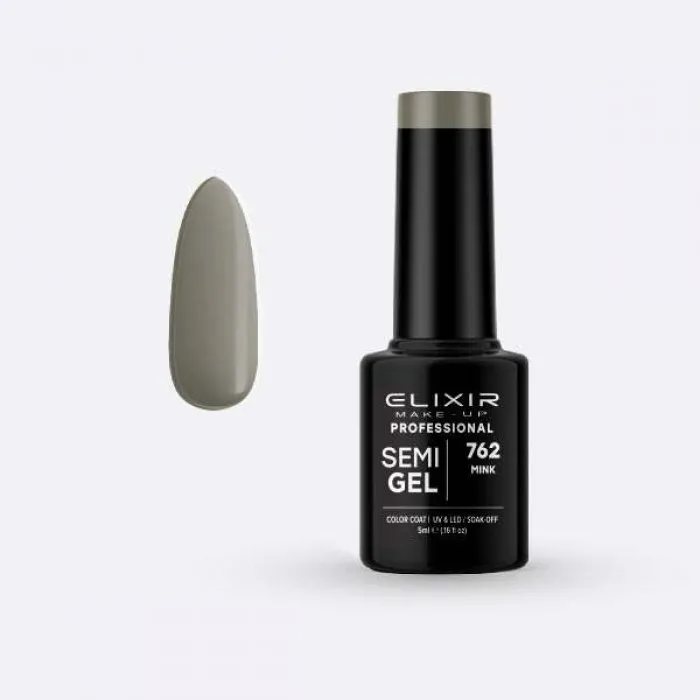 Elixir Make Up Semigel Color Coat Soak Off 762 Mink 5ml