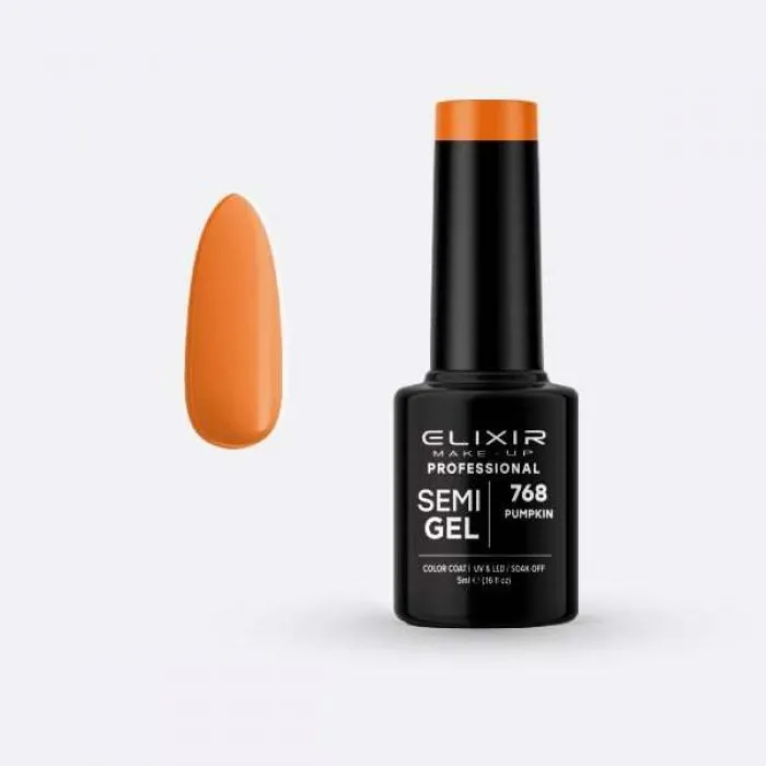 Elixir Make Up Semigel Color Coat Soak Off 768 Pumpkin 5ml