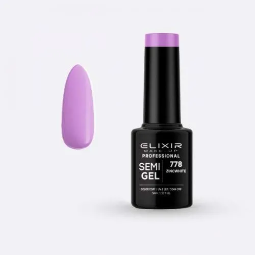 Elixir Make Up Semigel Color Coat Soak Off 778 Zincwhite 5ml