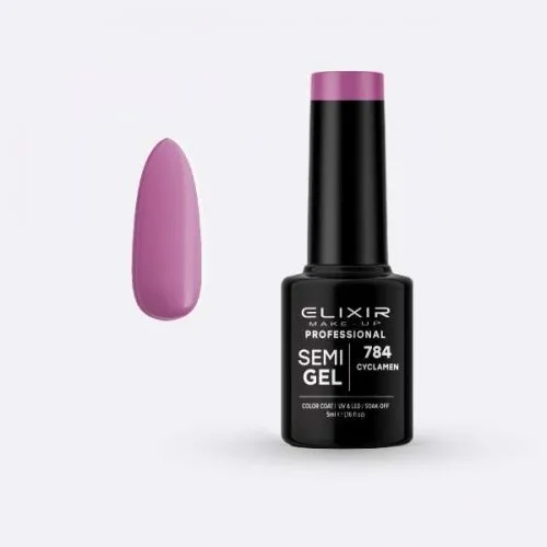 Elixir Make Up Semigel Color Coat Soak Off 784 Cyclamen 5ml