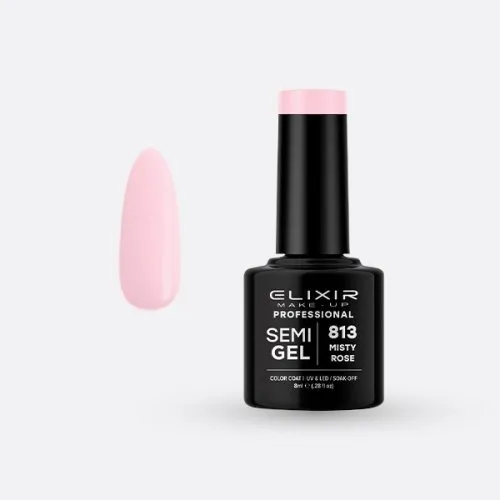 Elixir Make Up Semigel Color Coat Soak Off 813 Misty Rose 8ml