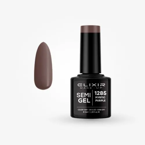 Elixir Make Up Semigel Color Coat Soak Off 1285 Mystic Purple 8ml