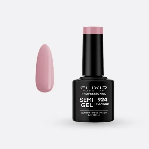 Elixir Make Up Semigel Color Coat Soak Off 924 Flamingo 8ml