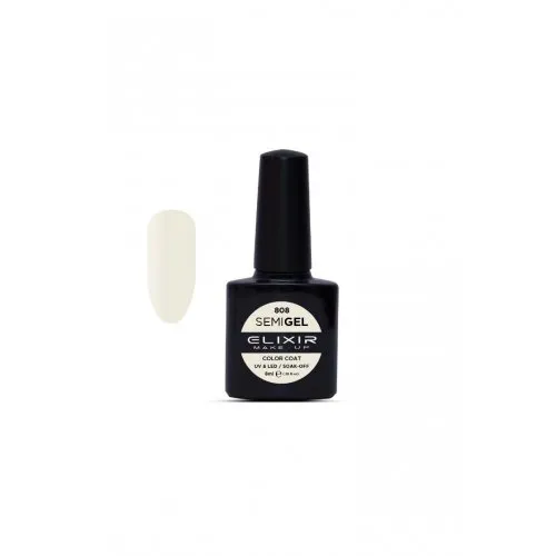 Elixir Make Up Semigel Color Coat Soak Off 808 Vanilla Tan 8ml