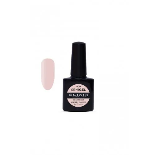 Elixir Make Up Semigel Color Coat Soak Off 809 French Manicure Pink 8ml