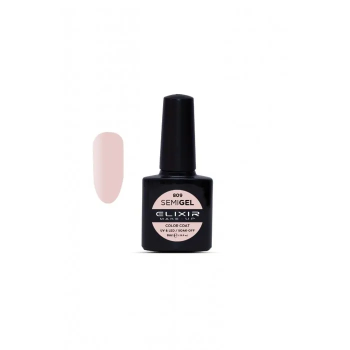 Elixir Make Up Semigel Color Coat Soak Off 809 French Manicure Pink 8ml